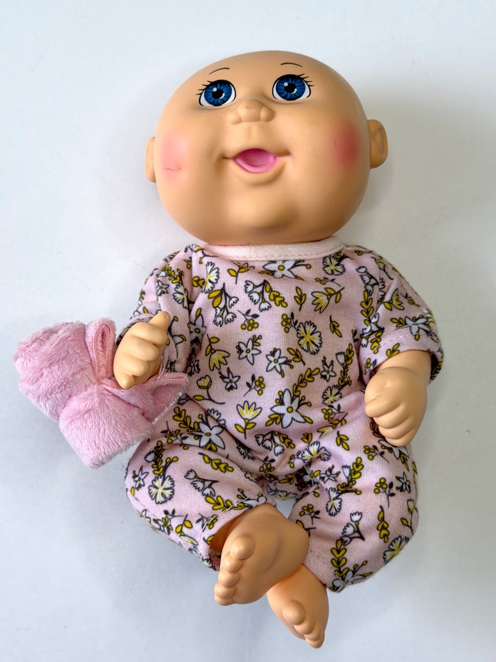 Cabbage Patch Kids Doll 9” Snuggle Time Newborn Girl Blue Eyes Outfit Blanket